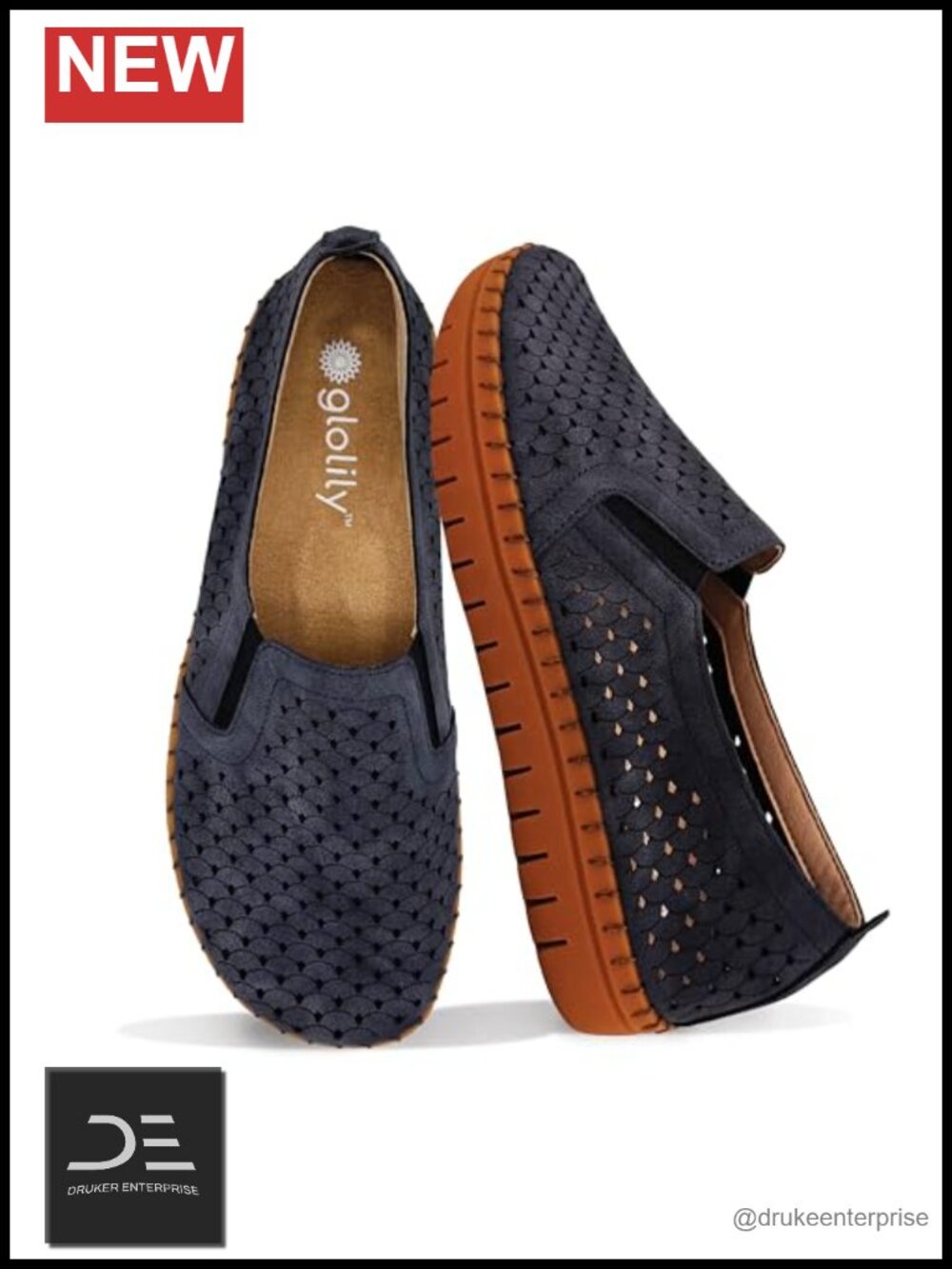 Women's Slip-On Comfort Flats - Orthotic Arch Support - Lightweight Vegan
